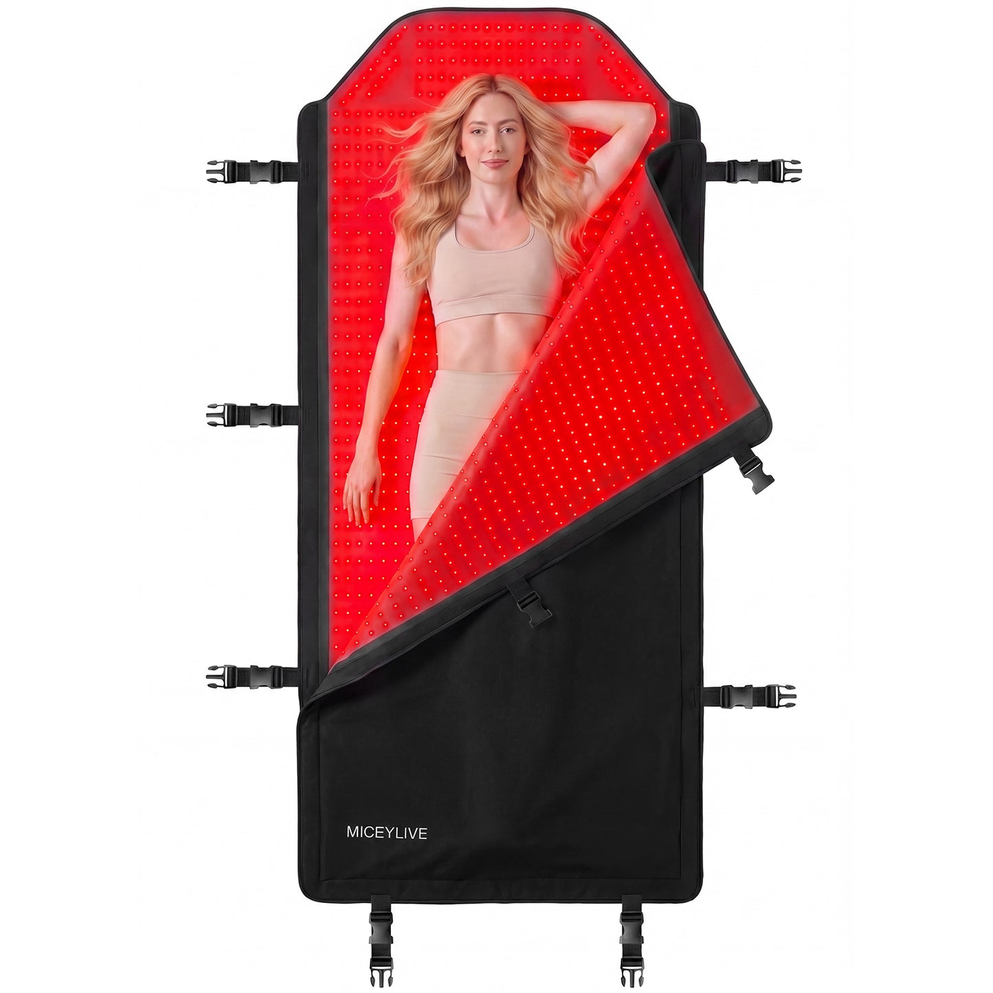 Red Light Therapy Mat Full Body,72"x33" Dual Wavelength Red Light Therapy Bed with 2625 LEDs for Full Body Muscle Pain Relief & Improve Sleep,Detachable Red Light Blanket for Home Use
